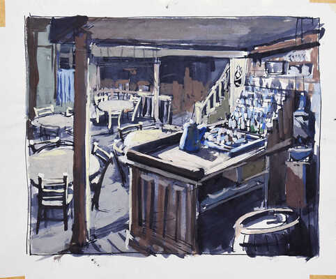 Трошин Николай Степанович. Лот из 11 листов с эскизами сценографии